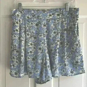 Caramela blue floral flowy shorts